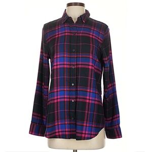 Banana Republic Women’s Dillon Plaid Long Sleeve Button Down Shirt